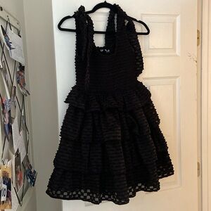 Black tiered dress